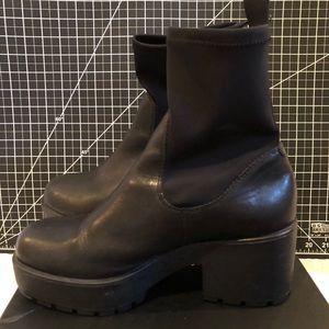 Platform sock boots